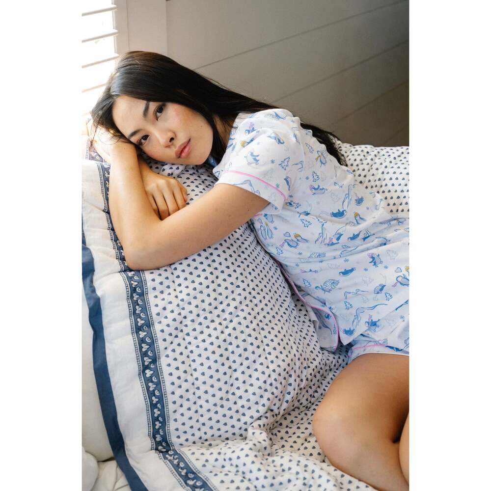 Roller Rabbit Blue and White Pajama Set